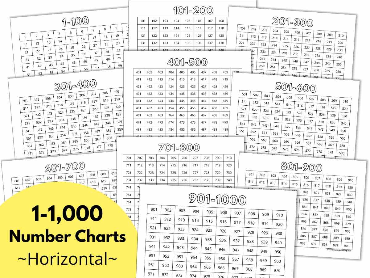 Free Printable 1000 Chart Printable