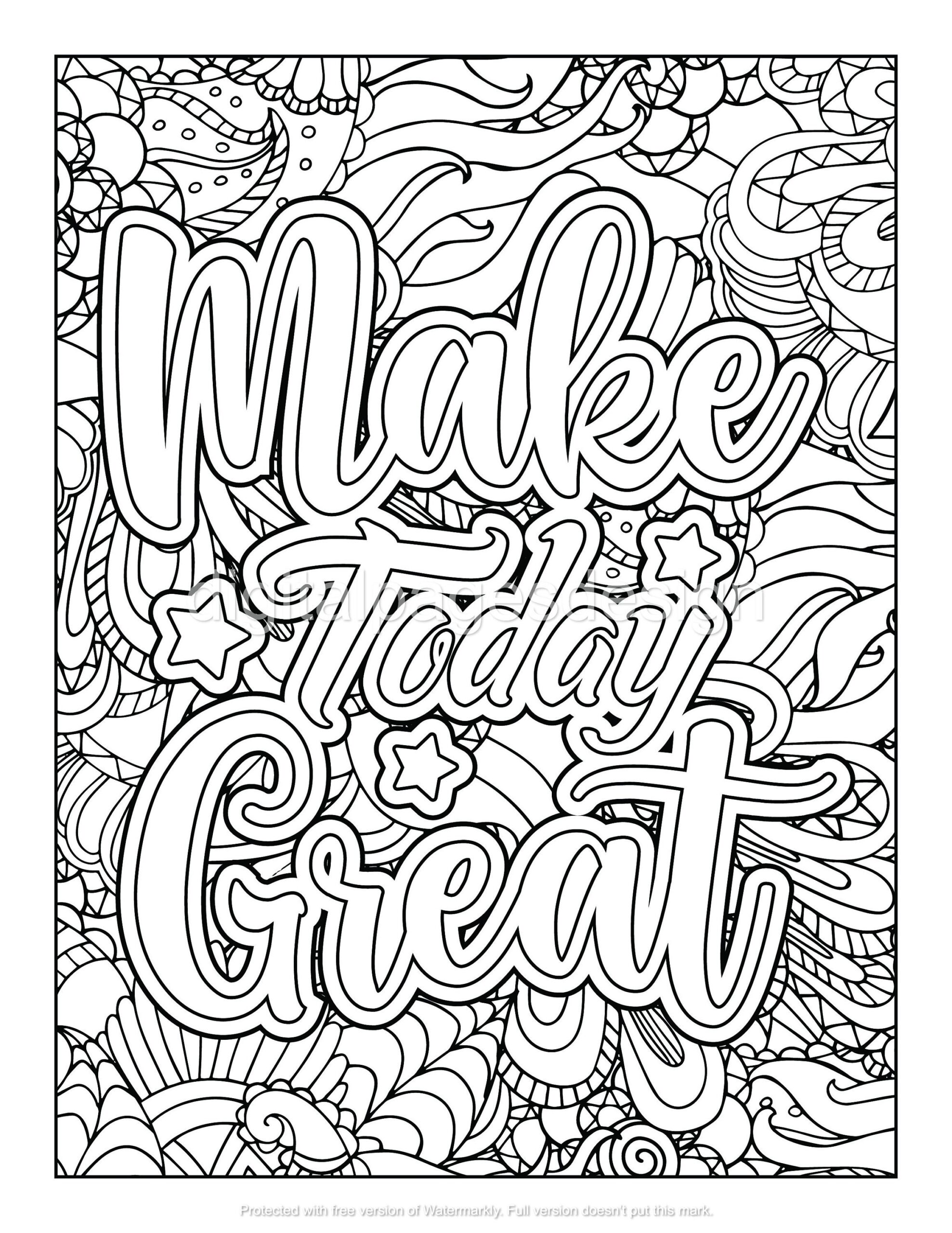 Stress Relief Coloring Pages Printable