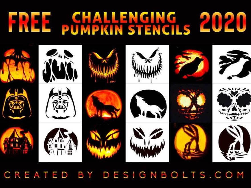 10 Challenging Pumpkin Carving Stencils Templates Patterns For Adults Designbolts