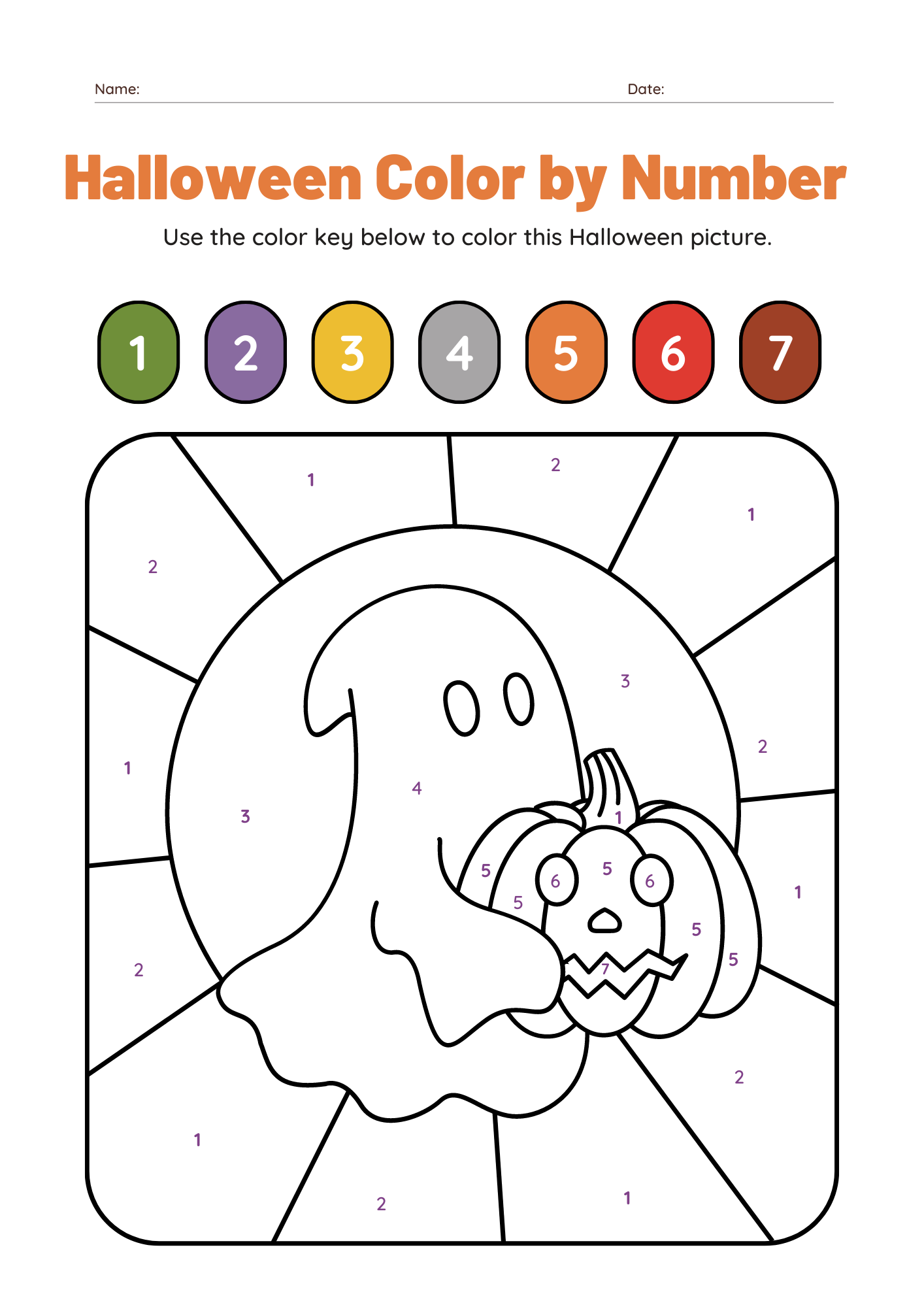 10 Halloween Color By Number Printable Worksheets FREE Xoxoerinsmith
