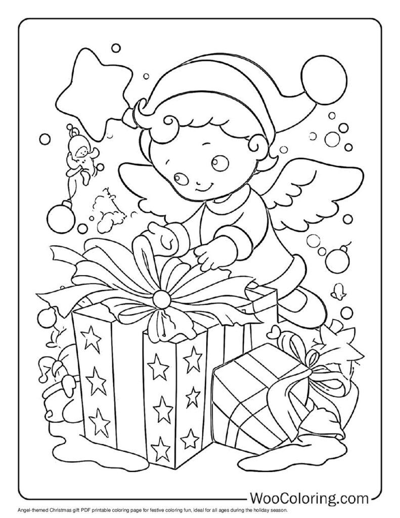 Printable Christmas Gift Coloring Pages