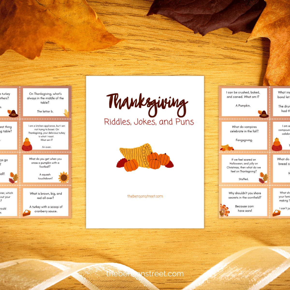 100 Free Printable Thanksgiving Riddles Jokes Puns The Benson Street