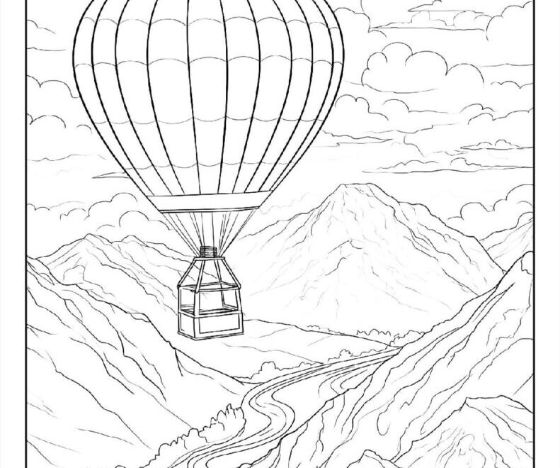 100 Hot Air Balloon Coloring Pages Free PDF To Print Woo Coloring