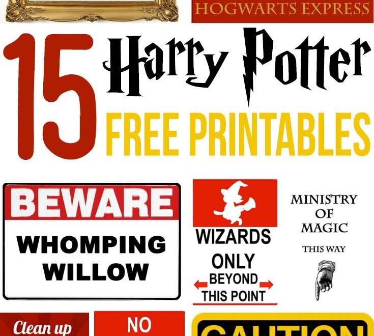 15 Free Harry Potter Party Printables Part 1