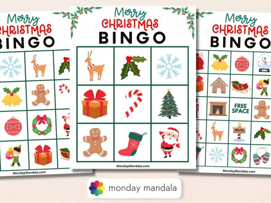 180 Christmas Bingo Cards Free PDF Printables