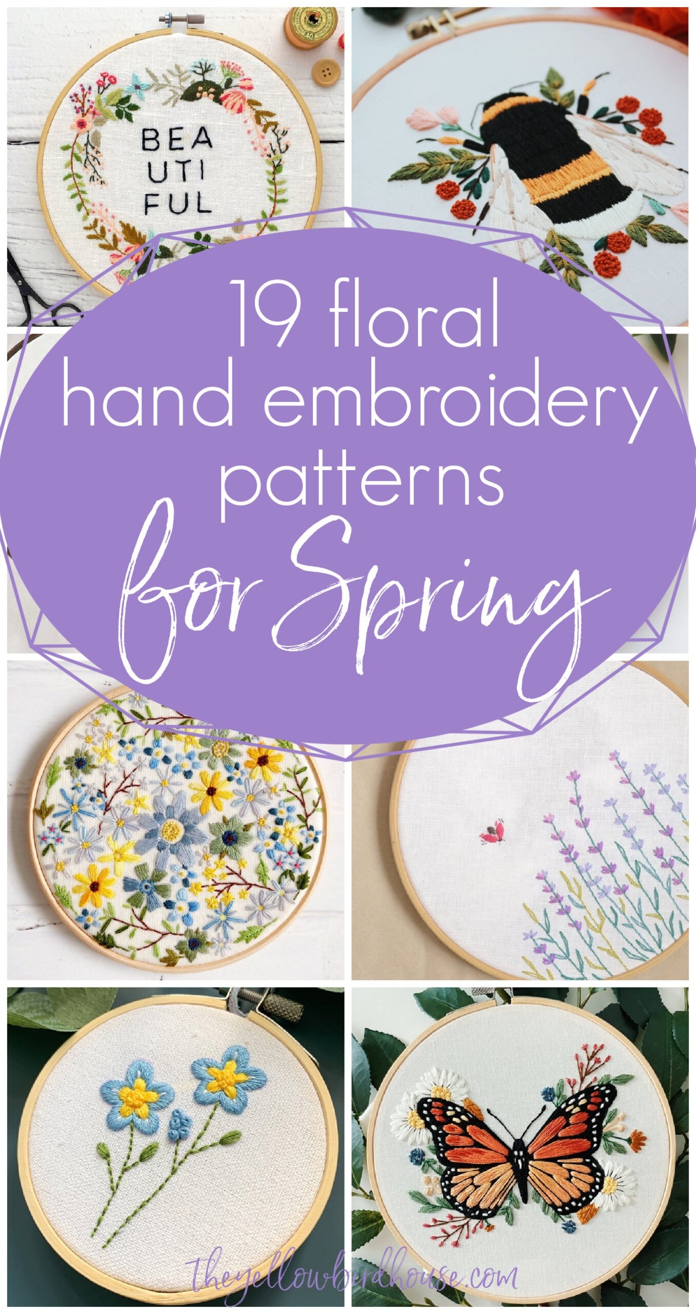 19 Floral Hand Embroidery Patterns For Spring The Yellow Birdhouse