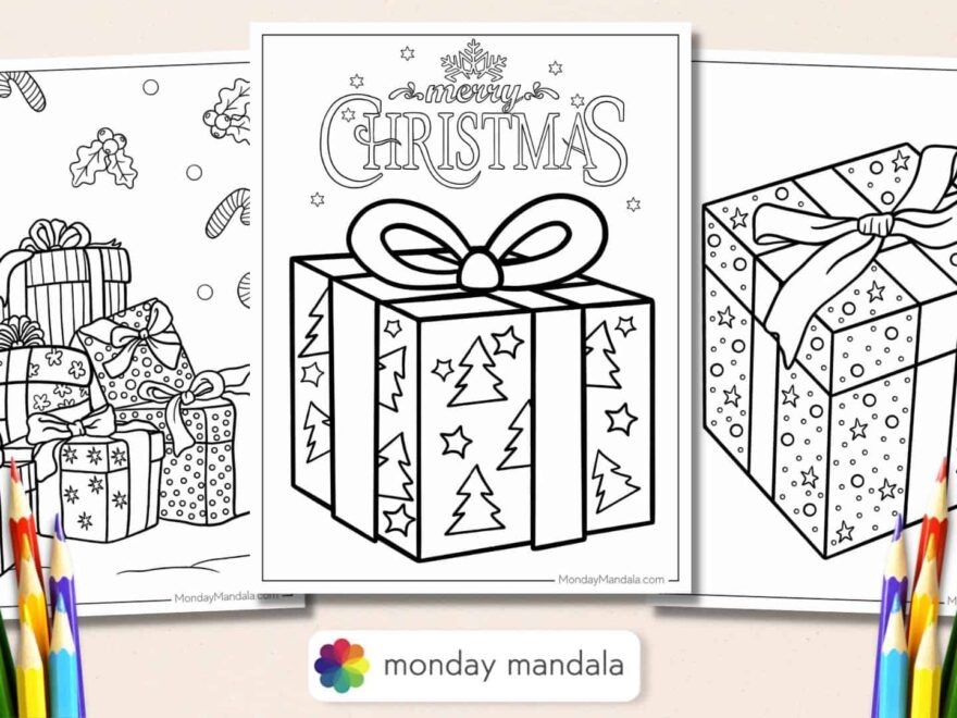 20 Christmas Present Coloring Pages Free PDF Printables