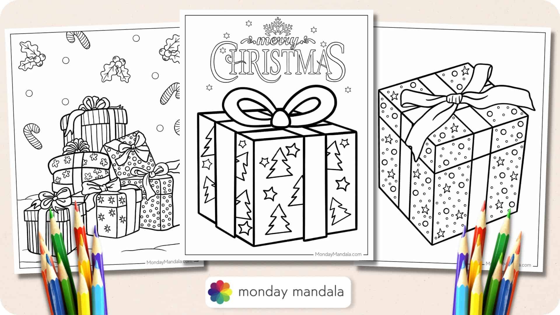 20 Christmas Present Coloring Pages Free PDF Printables 