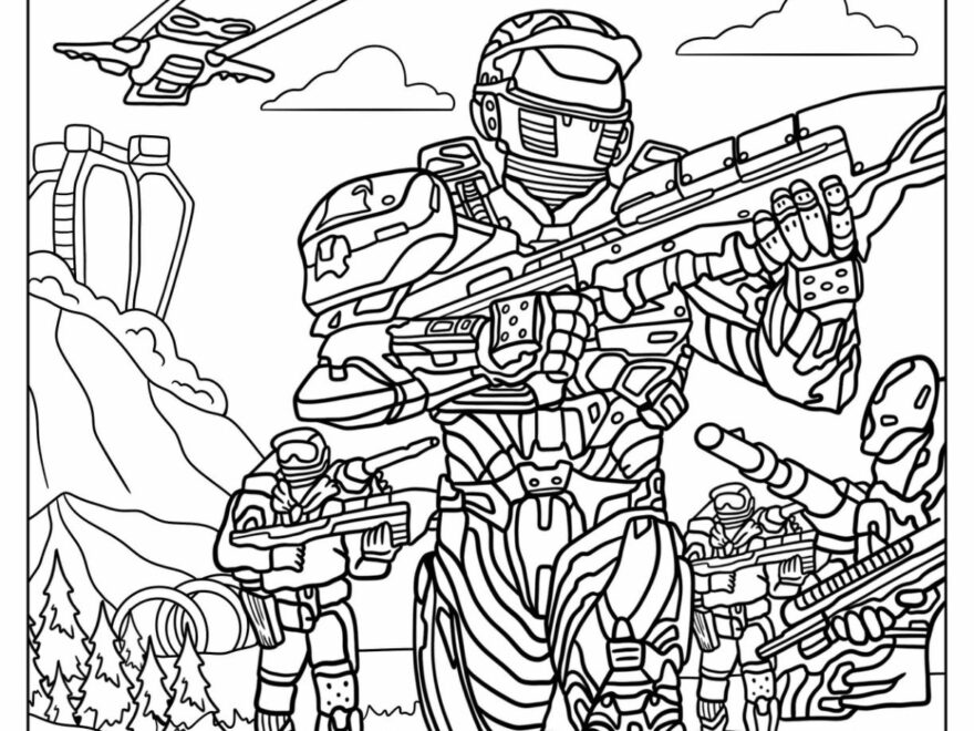 20 Halo Coloring Pages Free PDF Printables