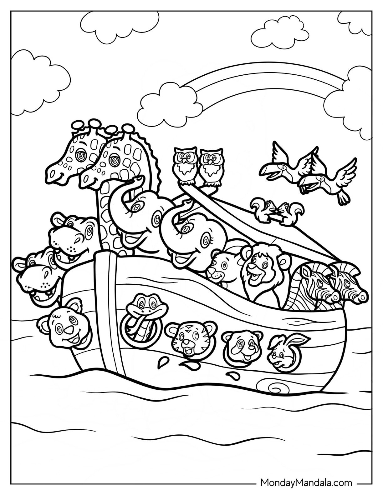 20 Noah s Ark Coloring Pages Free PDF Printables 