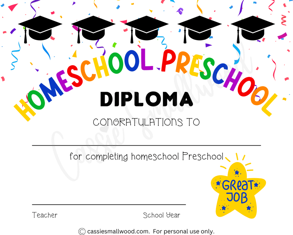 20 Preschool And Kindergarten Graduation Certificates FREE PRINTABLE Cassie Smallwood