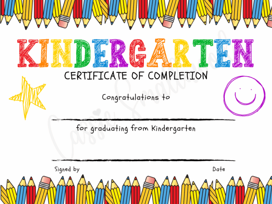 20 Preschool And Kindergarten Graduation Certificates FREE PRINTABLE Cassie Smallwood