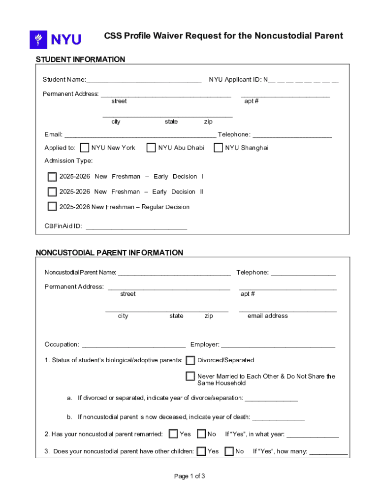 Printable Version Of Css Profile