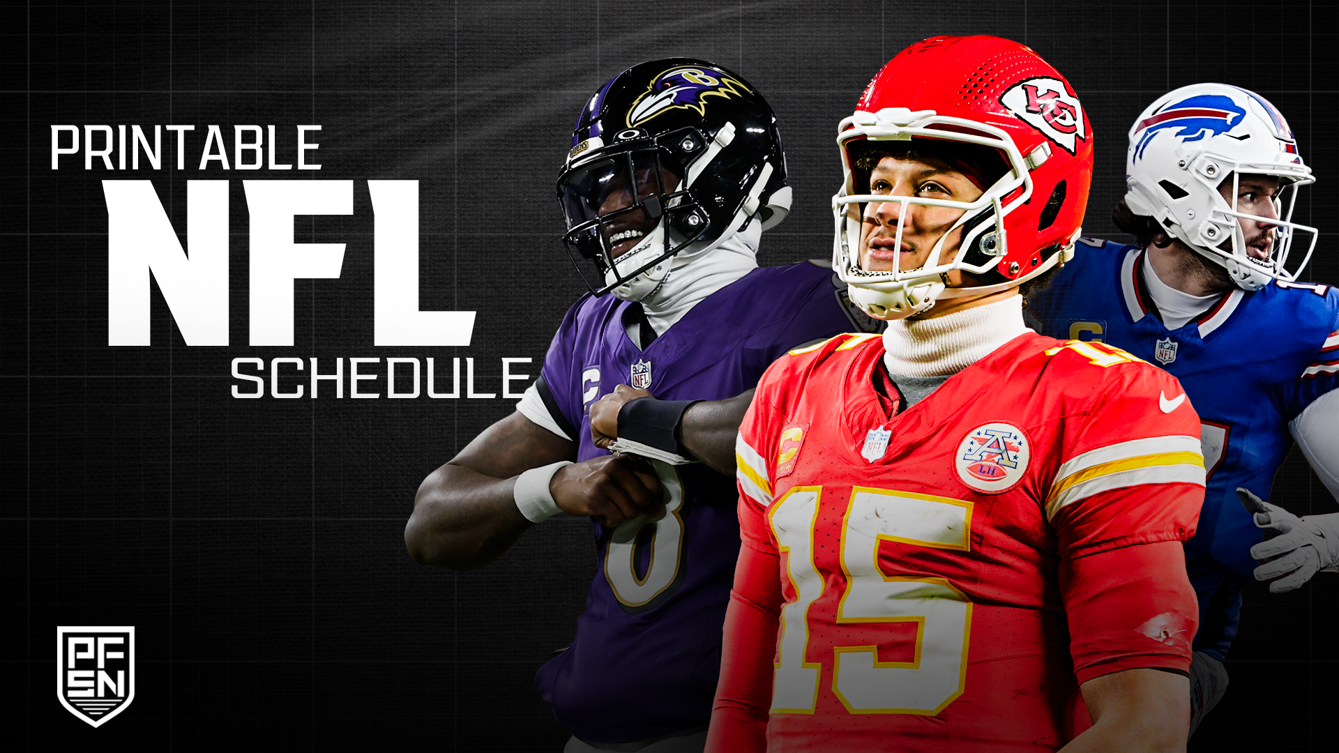 2025 NFL Schedule Free Printable Download PFSN