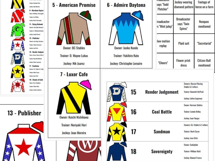 2025 Printable Kentucky Derby Roster Bingo BAEZA ADDED links Included To Download Updates Etsy Canada