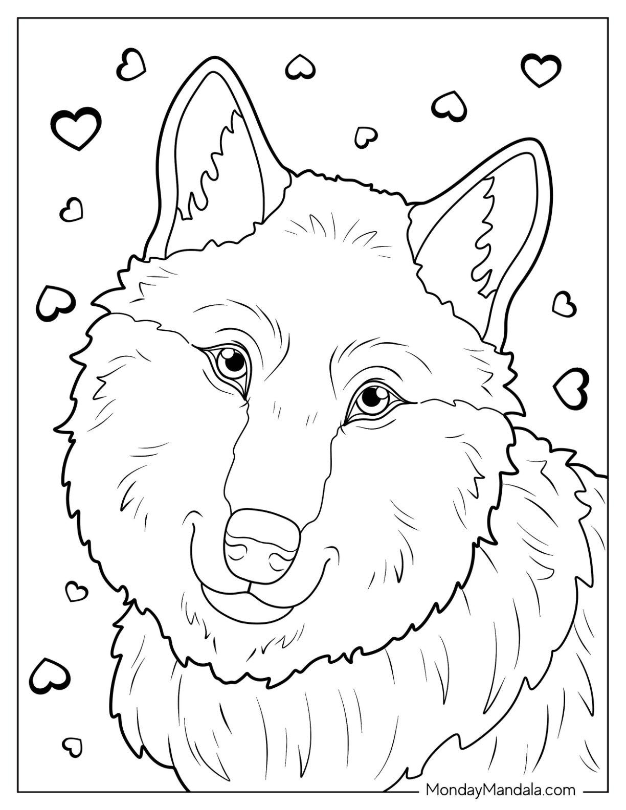 26 Wolf Coloring Pages Free PDF Printables 