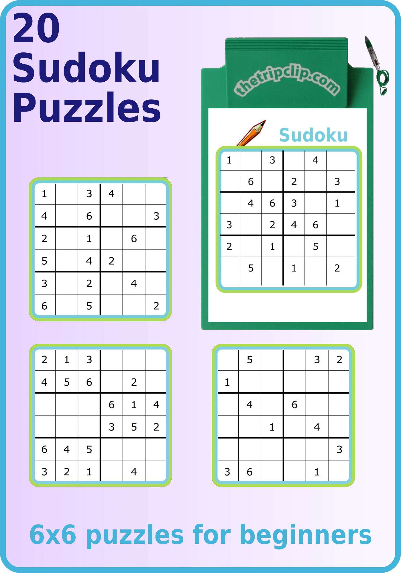 Printable Sudoku Puzzle Solver 6X6