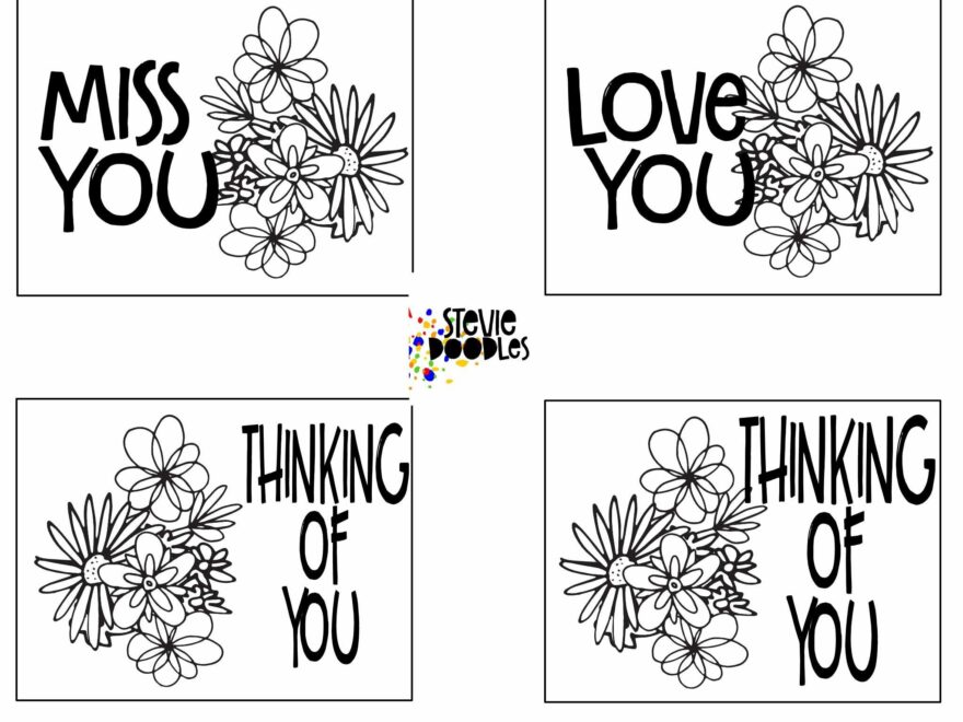 28 Free Thinking Of You Cards To Color Stevie Doodles