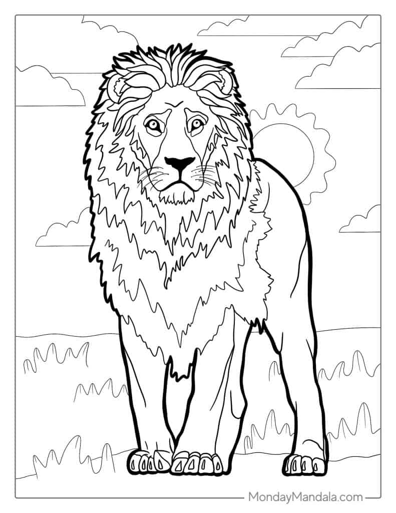 28 Lion Coloring Pages Free PDF Printables 