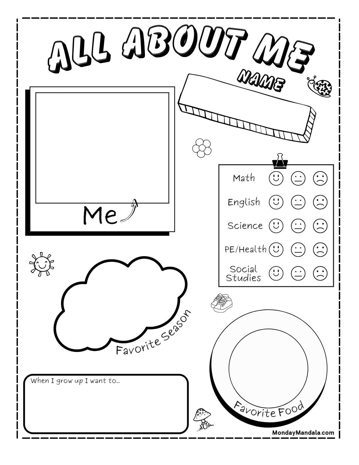 30 All About Me Worksheets Free PDF Printables 