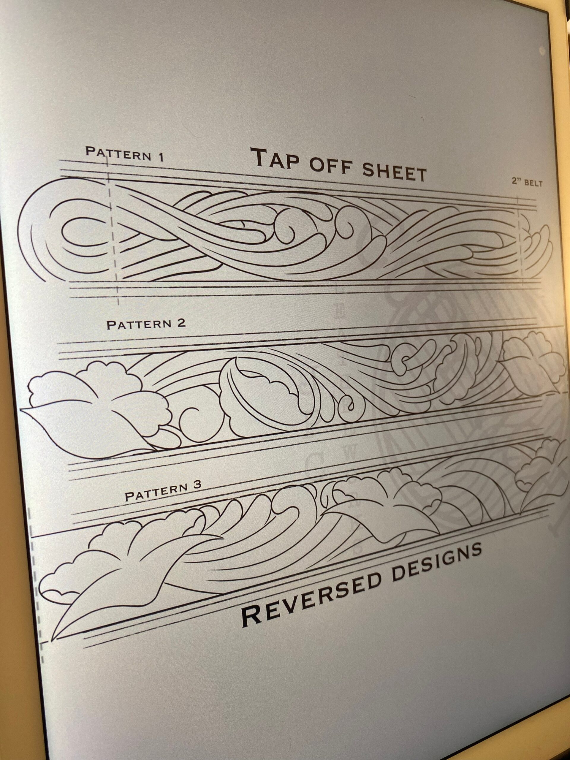 Downloadable Free Printable Leather Belt Tooling Patterns