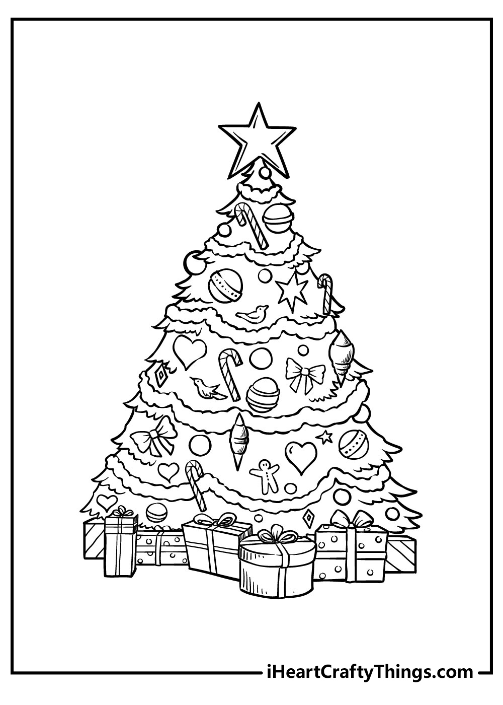 Free Printable Christmas Tree Coloring Pages