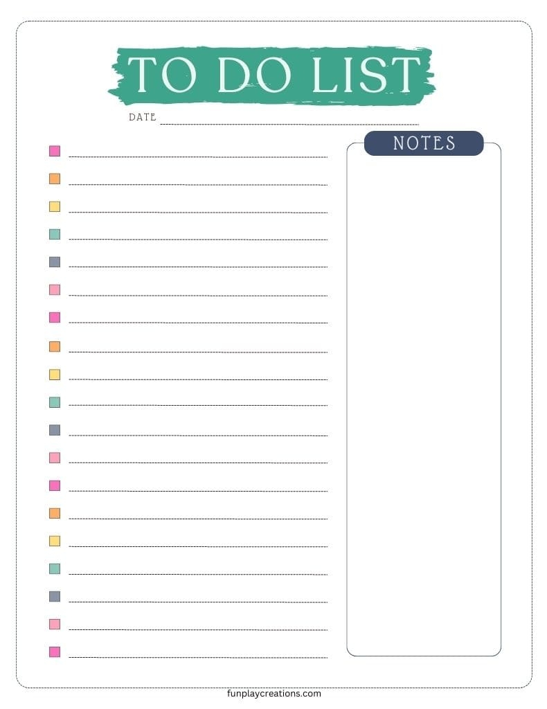 To Do List Free Printable
