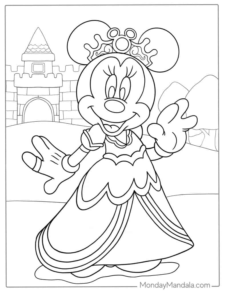 Free Printable Minnie Mouse Birthday Coloring Pages
