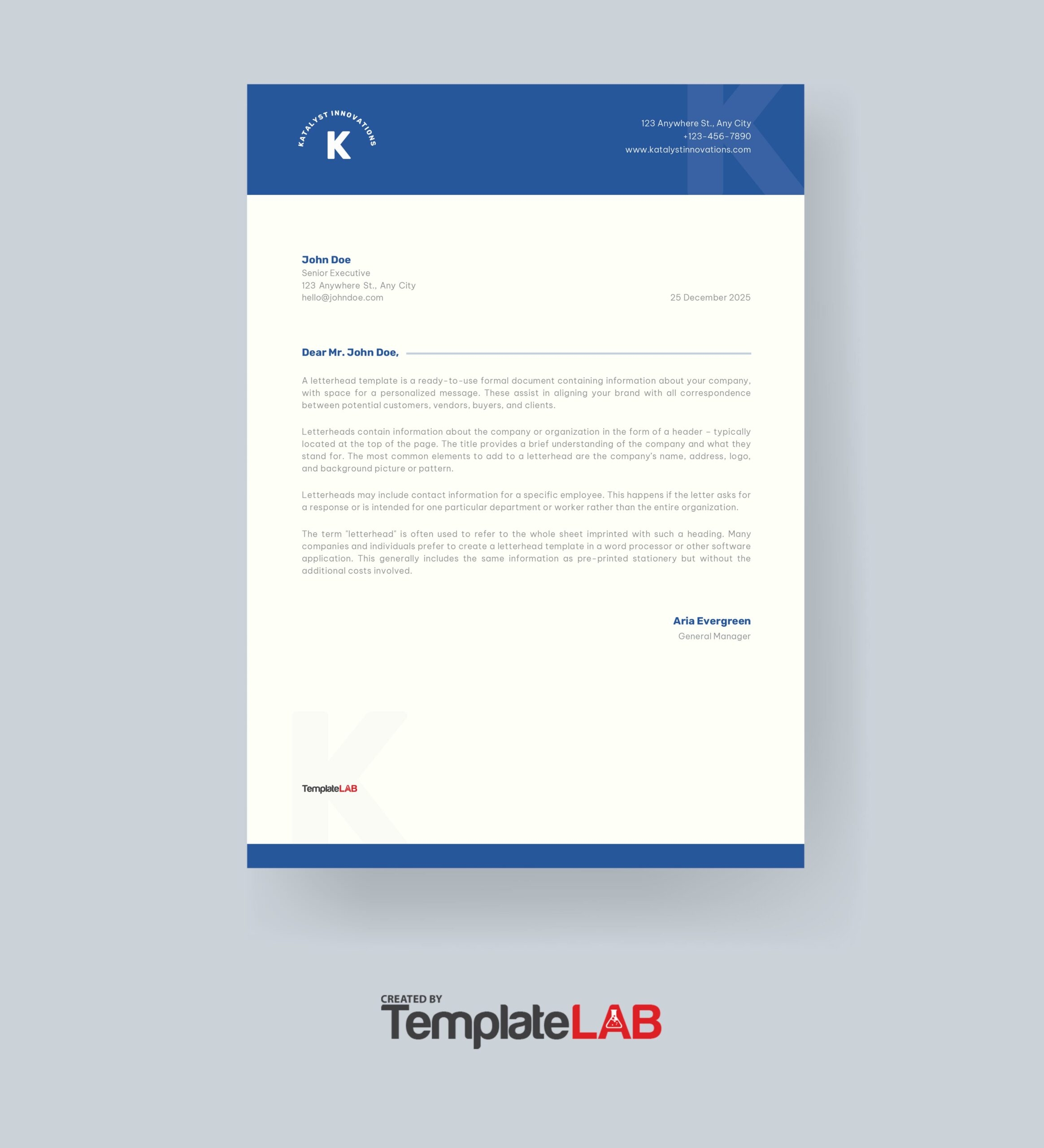Free Printable Letterhead Templates Word