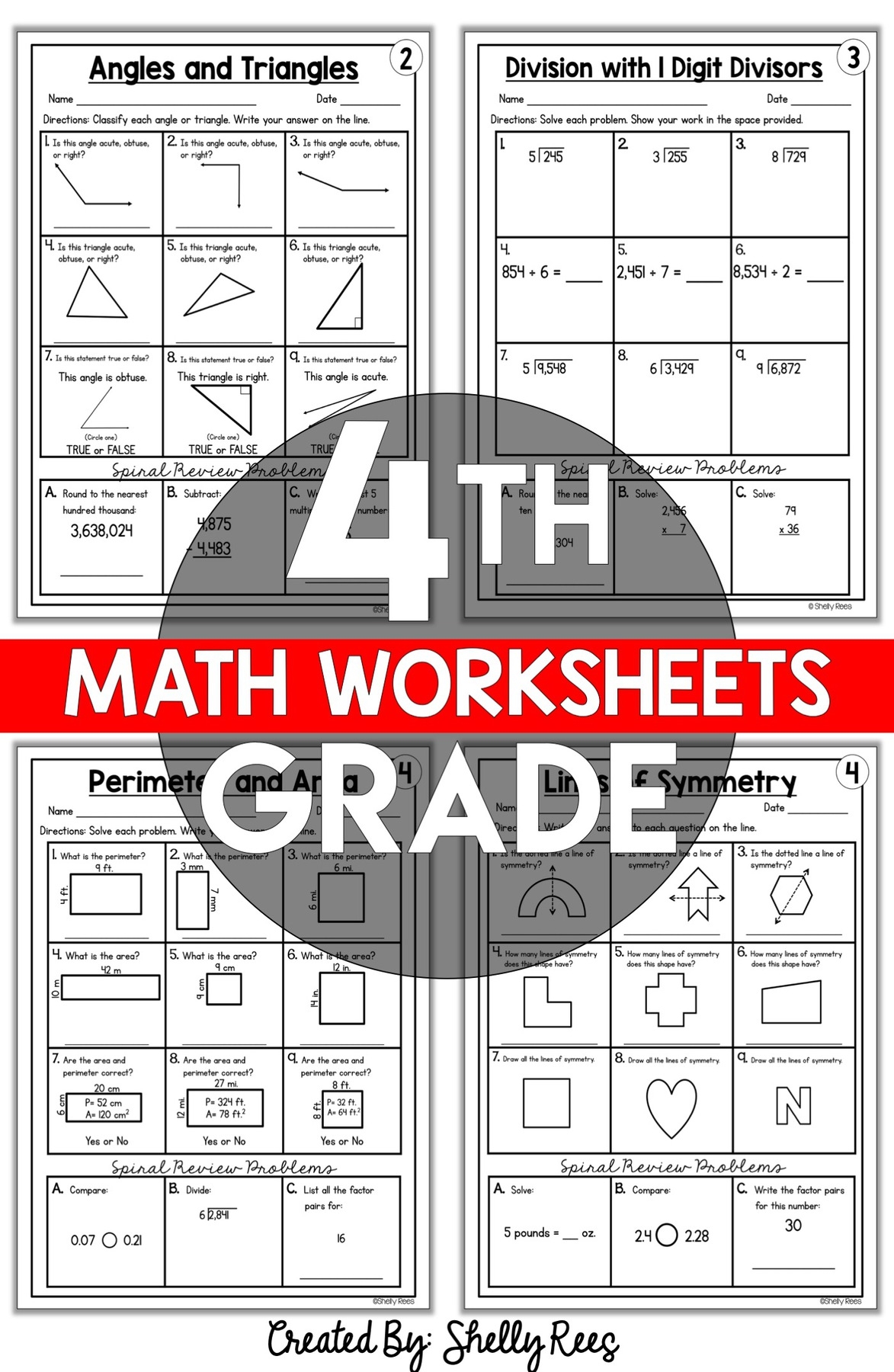 Free Printable Math Worksheet 4Th Greade