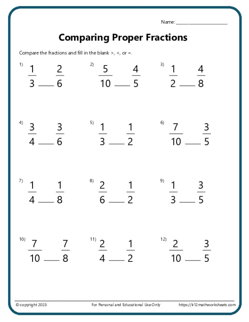 Printable Math Worksheets For 4Th Grade