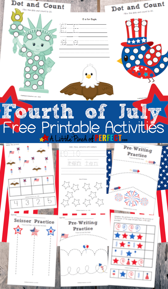 4th Of July Printable Activity Pack That s FREE For Kids A Little Pinch Of Perfect