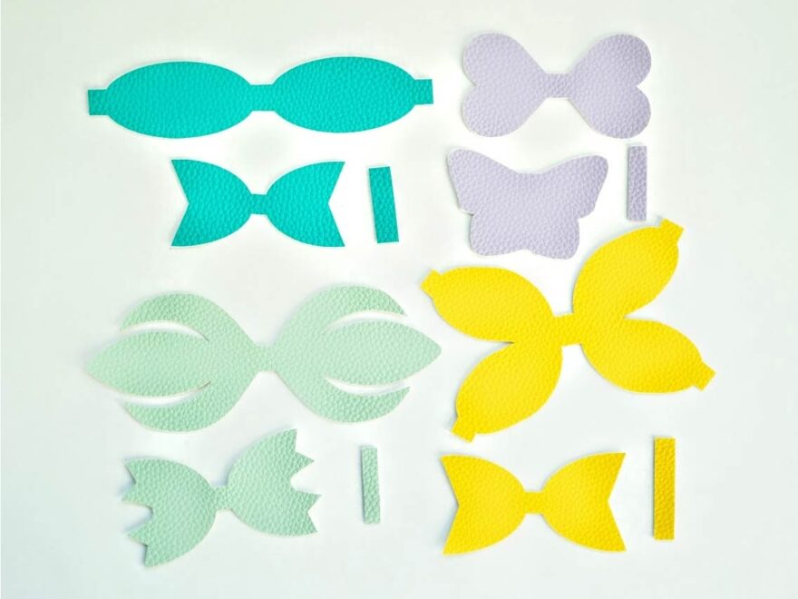 5 Free Hair Bow Templates For SVG Faux Leather Projects