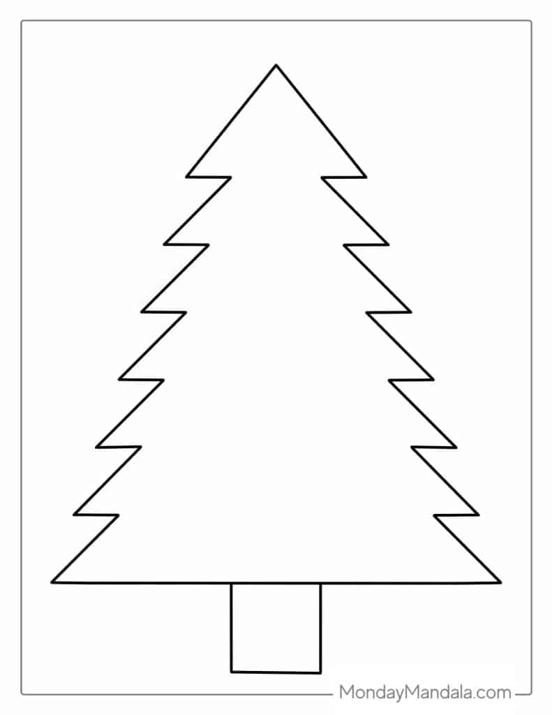 50 Christmas Tree Coloring Pages Free PDF Printables 
