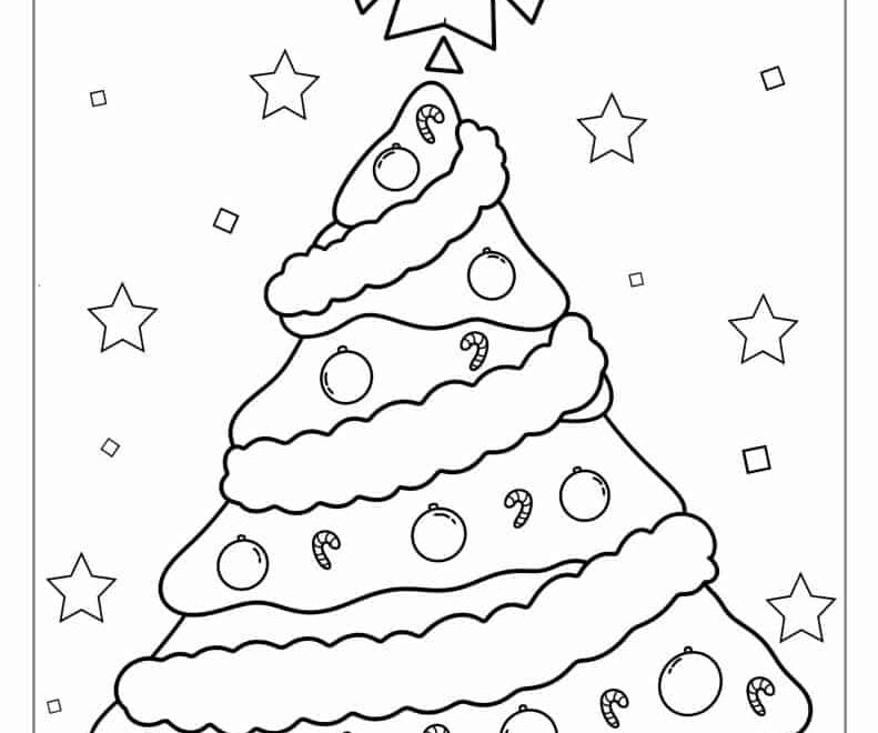 50 Christmas Tree Coloring Pages Free PDF Printables