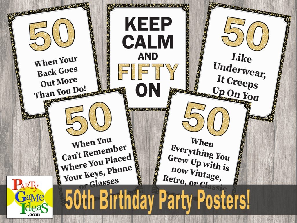 Free Printable 50Th Birthday Signs