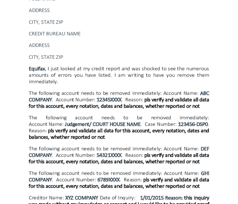 609 Letter Template Fill Out Sign Online DocHub