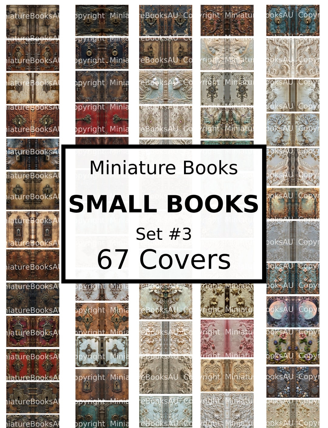 67 Small Miniature Book Covers Downloadable Printable Books Set 3 Etsy