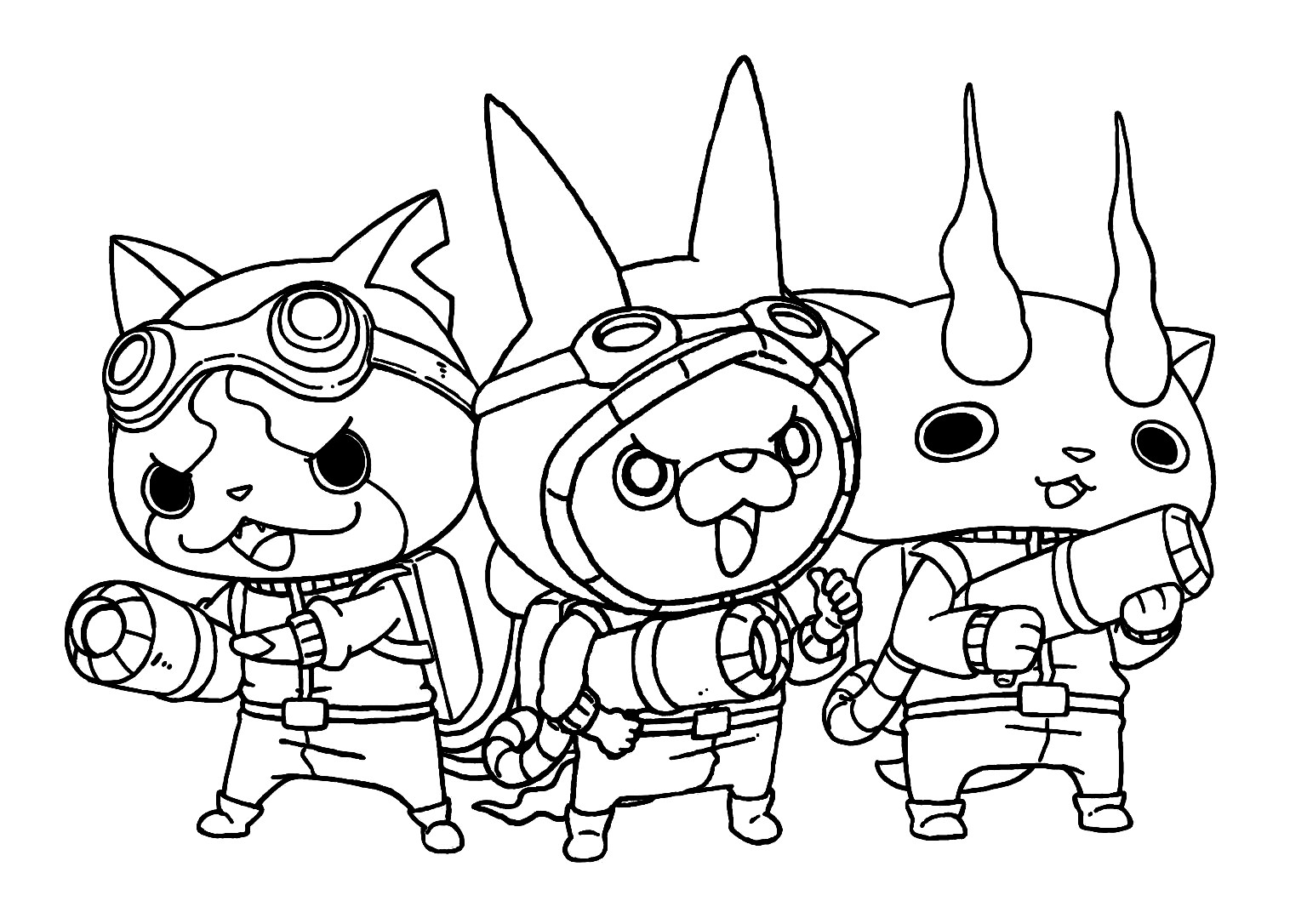 Yo Kai Printable Coloring Pages