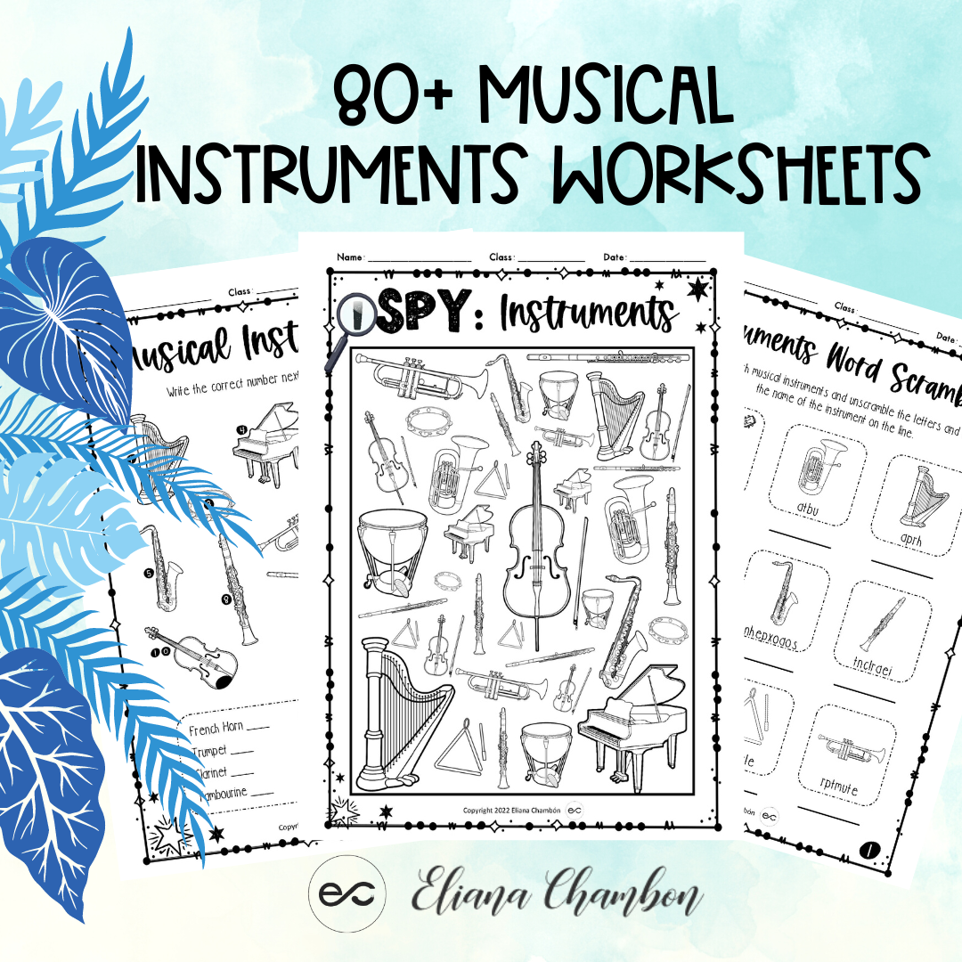 80 Musical Instrument Worksheets Learn Instruments And Orchestra Families Made By Teachers