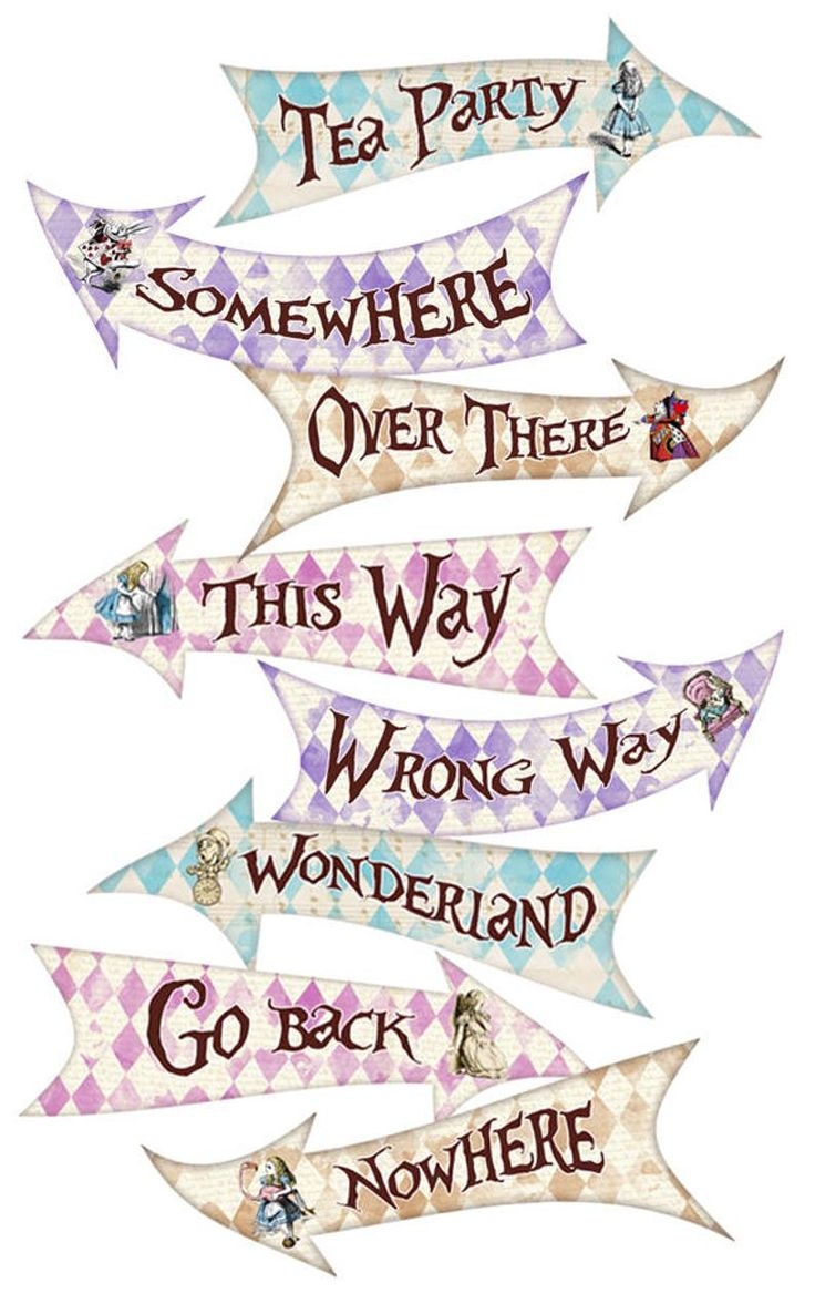 Alice In Wonderland Arrows Printable