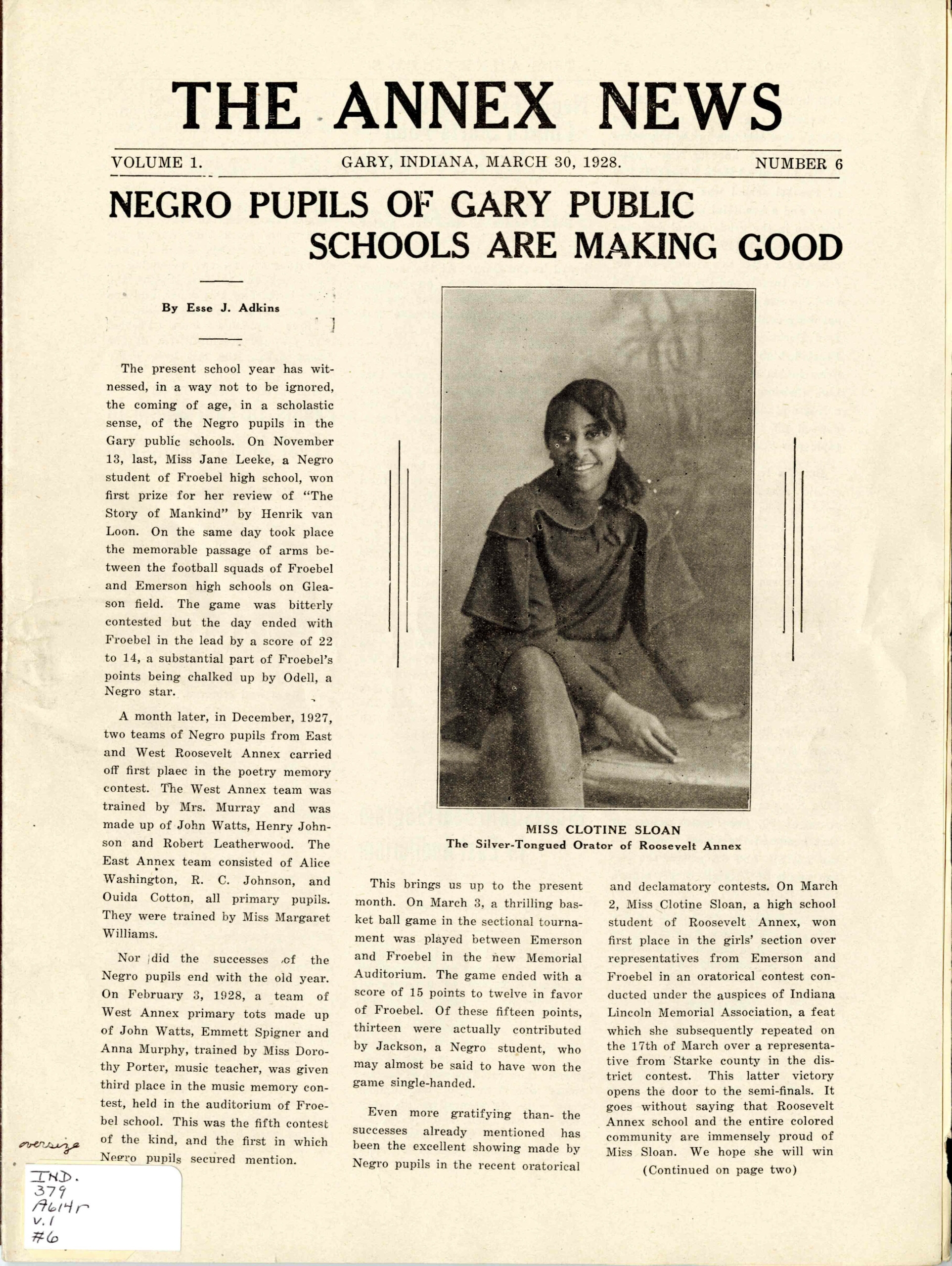 All The Student News That s Fit To Print Indiana State Library