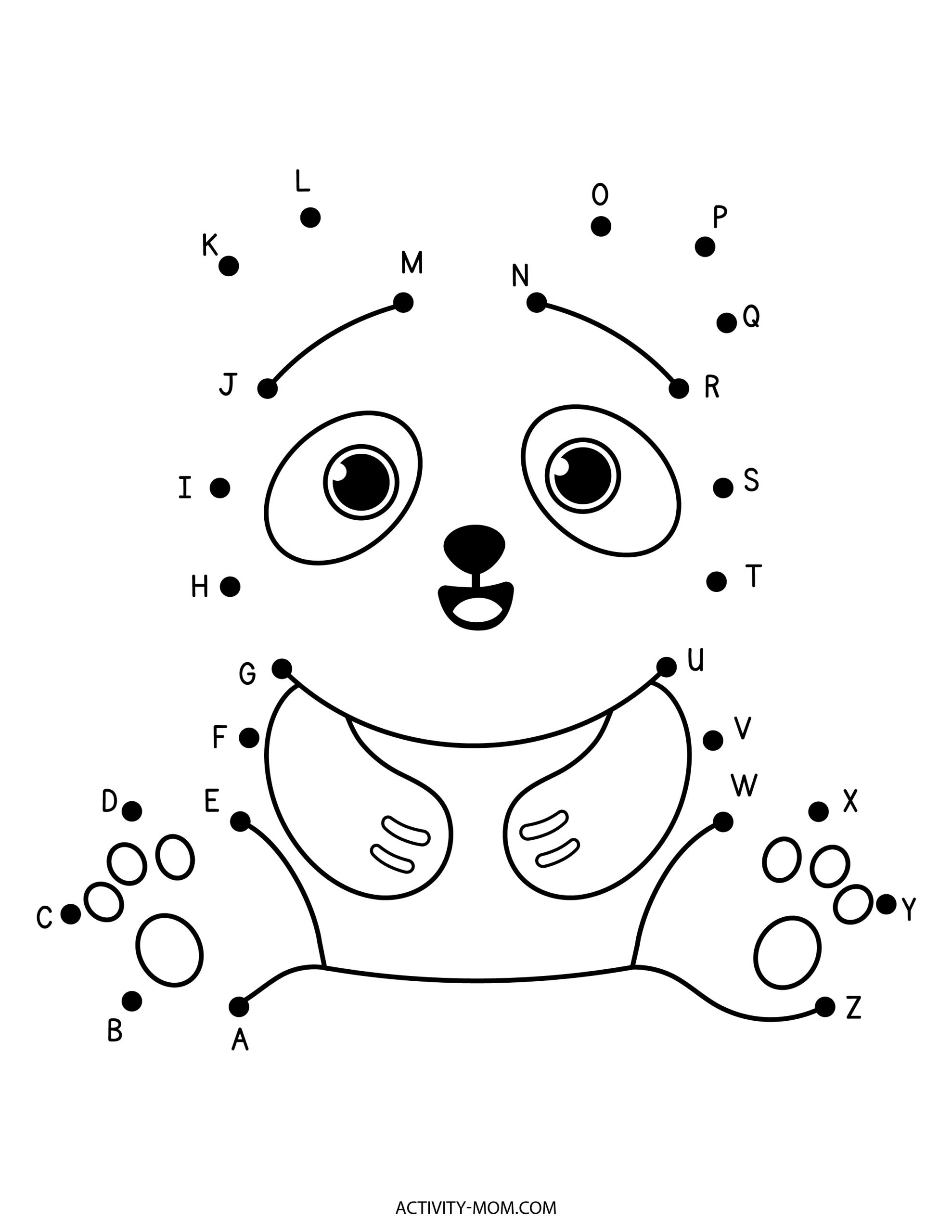 Alphabet Dot To Dot Worksheets free Printable The Activity Mom Worksheets Library