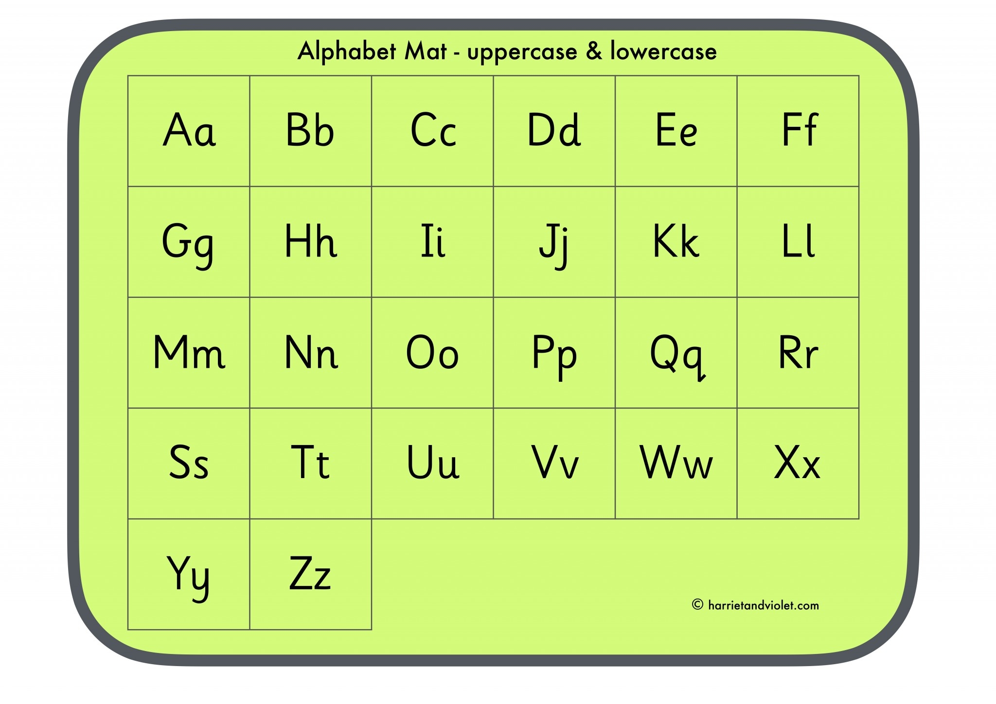 Alphabet Mat Uppercase And Lowercase Printable Teaching Resources Print Play Learn
