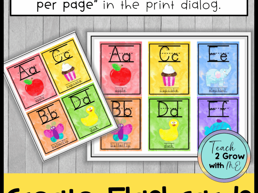Alphabet Posters Rainbow Watercolor Classroom Decor Made By Teachers