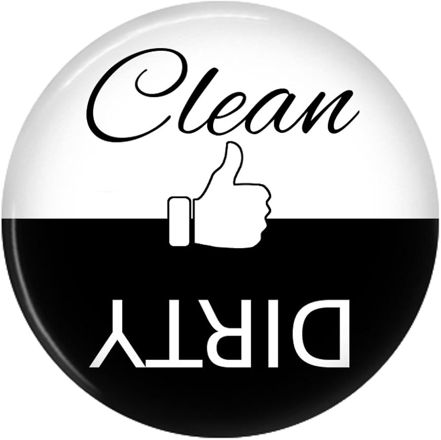 Amazon Pacific Impressions Gifts Clean Dirty Dishwasher Magnet Sign Indicator Black White Minimalist 2 25 Inch 1 Count Home Kitchen