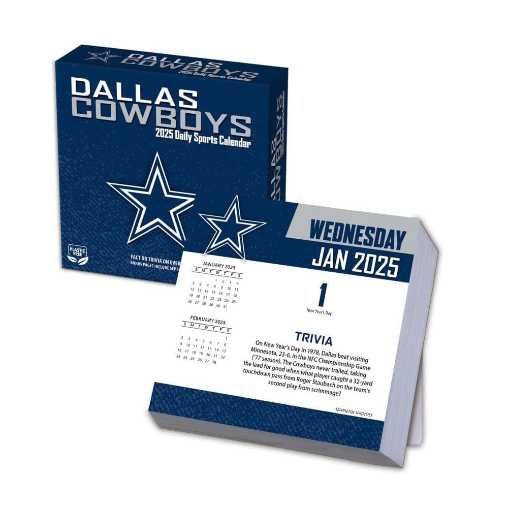 Amazon TURNER SPORTS Dallas Cowboys 2025 Box Calendar 25998053036 Office Products