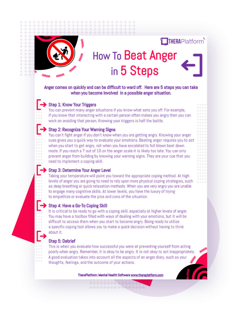 Free Printable Anger Management Activities