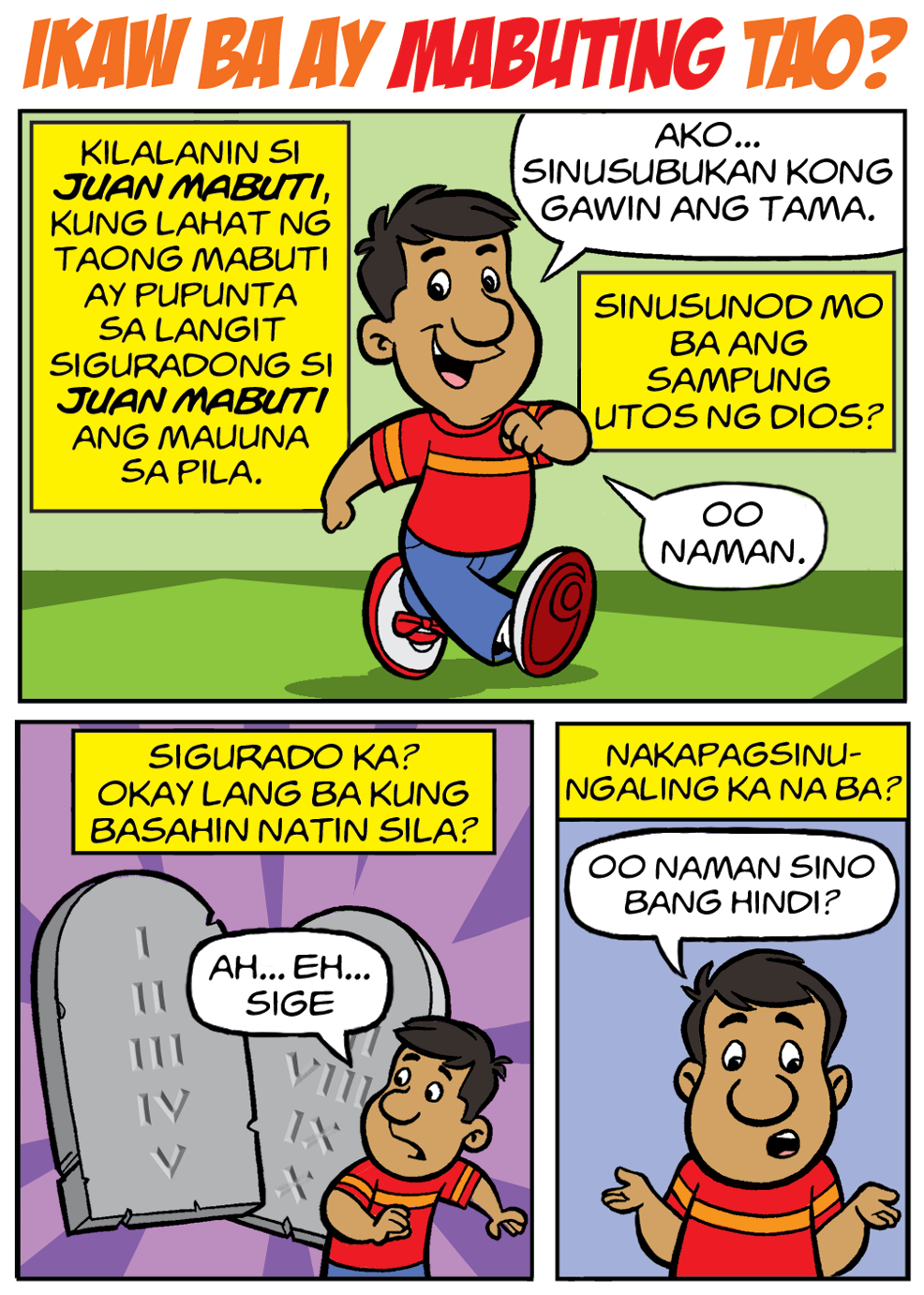 Are You A Good Person Tagalog Version Free Cartoon Gospel Tract