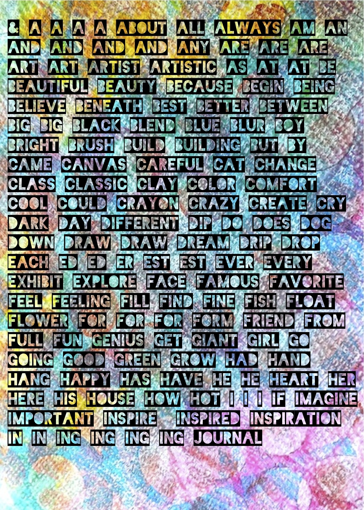 Artistic Magnetic Words Scrappystickyinkymess